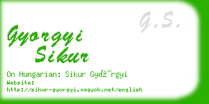 gyorgyi sikur business card